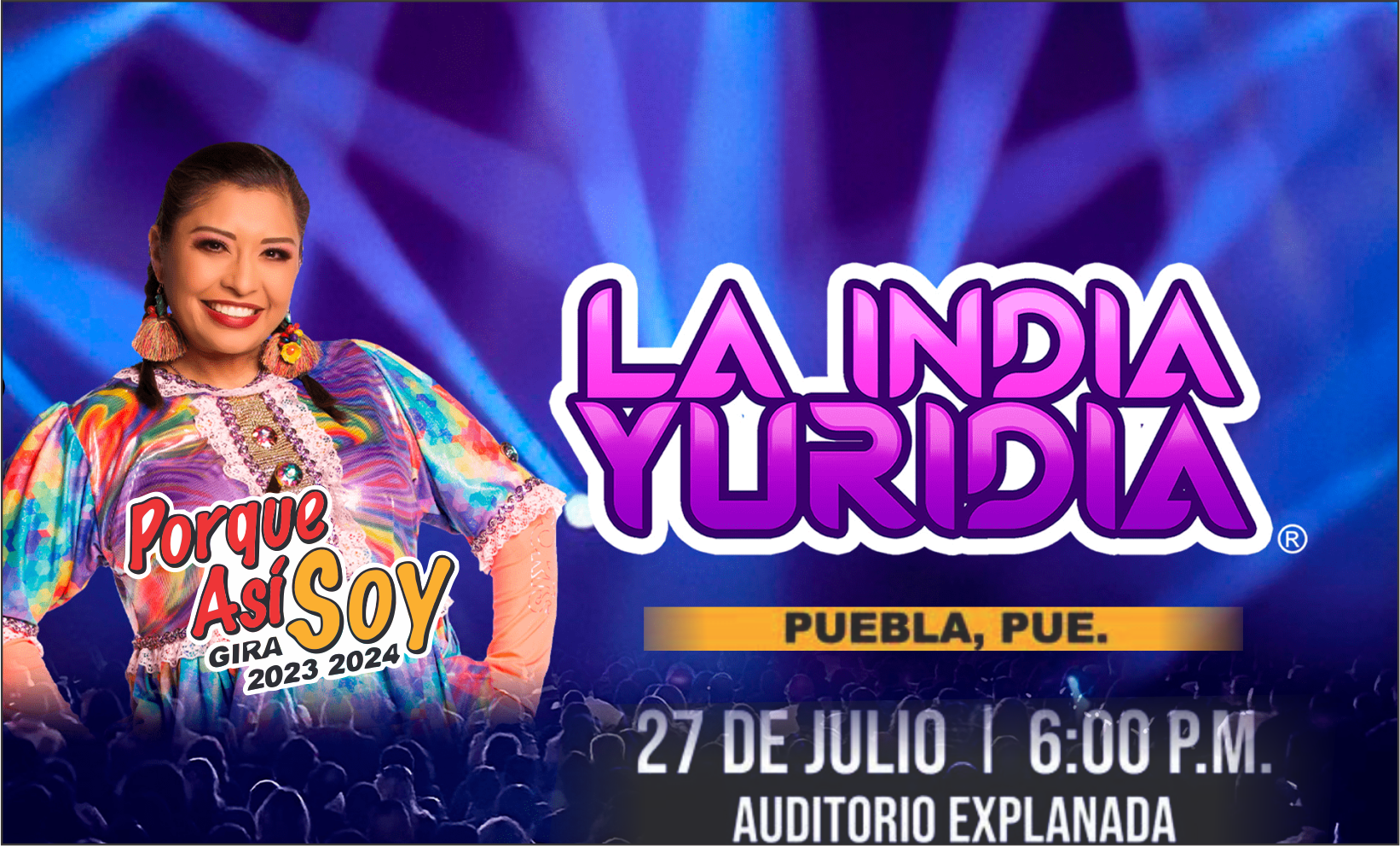 La India Yuridia en Puebla